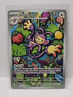 Pokemon Card Ambipom 107/094 Phantasmal Flames Illustration Rare - Image 1