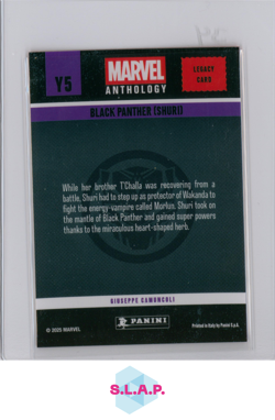 BLACK PANTHER (SHURI) PANINI Y5 MARVEL ANTHOLOGY LEGACY CARD 2025 ENGLISH - Image 2