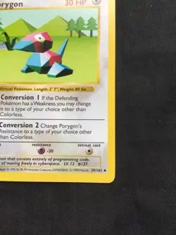 Pokemon Cards: Base Set 1st Edition Uncommon: Porygon 39/102 - Image 4