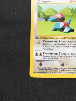 Pokemon Cards: Base Set 1st Edition Uncommon: Porygon 39/102 - Image 5