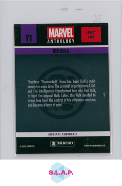 RED HULK PANINI Y1 MARVEL ANTHOLOGY LEGACY CARD 2025 ENGLISH - Image 2