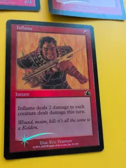 Flameshot, Inflame, Lesser Gargadon - MTG OLD BORDER FOIL 3 CARD. PROPHECY - Image 3