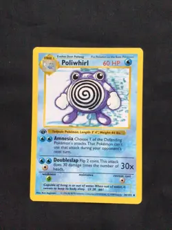 Pokemon Cards: Base Set 1st Edition Uncommon: Poliwhirl 38/102 - Image 1