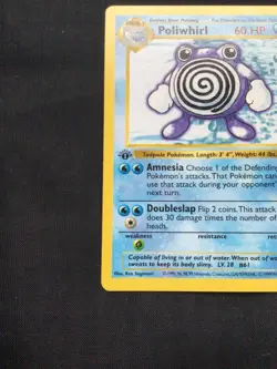 Pokemon Cards: Base Set 1st Edition Uncommon: Poliwhirl 38/102 - Image 5