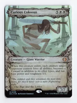 Curious Colossus (Showcase) #298 FOIL Mythic MTG Lorwyn Eclipsed ECL PACK FRESH - Image 1