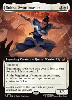 1x Sokka, Swordmaster - Extended Art NM Eng MTG - Avatar The Last Airbender - Image 1