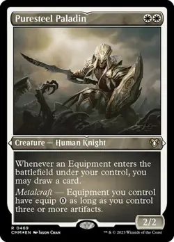 1x Puresteel Paladin - Foil Etched NM Eng MTG - Commander Masters - Image 1