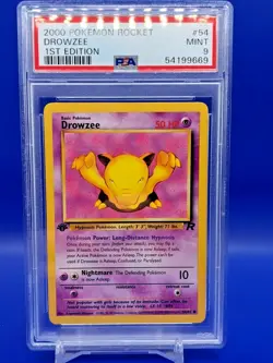 Drowzee 54/82 1st Edition 2000 Pokemon Team Rocket PSA 9 MINT WOTC Fresh Grade - Image 1