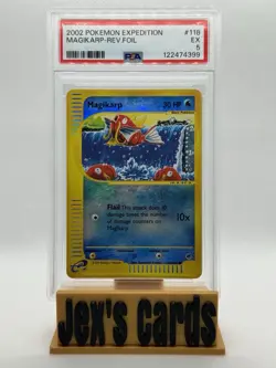 2002 POKEMON EXPEDITION #118 MAGIKARP-REV.FOIL PSA 5 - Image 1