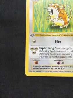 Pokemon Cards: Base Set 1st Edition Uncommon: Raticate 40/102 - Image 5