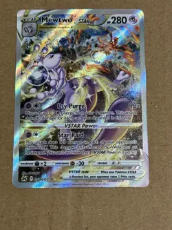 Pokemon Mewtwo VSTAR GG44/70 Crown Zenith Galarian Gallery Ultra Rare Holo - Image 1