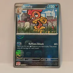 Pokemon Scrafty Holo Master Ball Pattern Sv: White Flare #058/086 Stage 1 120HP - Image 1