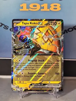 TAPU KOKO EX 2023 Pokemon Paradox Rift HOLO DOUBLE RARE 68/182 POKEMON - Image 1