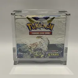 Pokemon Brilliant Stars Sealed Booster Box (tear To Base) In Acrylic Case - Image 1