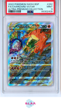 CHARIZARD VSTAR POKEMON 262 2022 S&V PROMO VSTAR PROMO ENGLISCH PSA 9 - Image 1