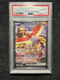 2025 Pokemon Destined Rivals Ethan’s Ho-Oh EX Special Illustrate Rare 230 PSA 10 - Image 1