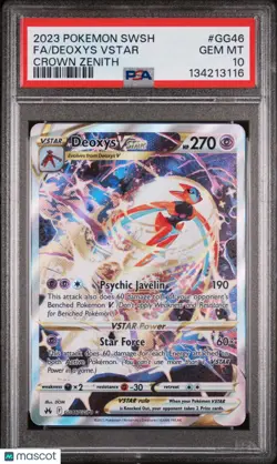 Deoxys VSTAR Fa Crown Zenith PSA 10 GG46/GG70 2023 Pokemon Sword And Shield - Image 1