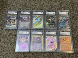Assorted CGC Graded Pokemon TCG Slabs - 9 slabs total - Image 1