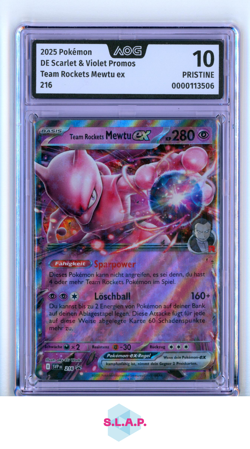 TEAM ROCKETS MEWTU EX POKEMON 2025 216 SCARLET & VIOLET PROMOS AOG 10 - Image 1