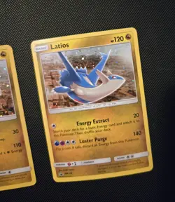 Latias & Latios HOLO Pokemon SM135 SM136 RARE Promo Set Dragon Majesty NM -SWIRL - Image 3