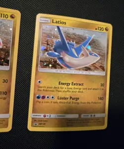 Latias & Latios HOLO Pokemon SM135 SM136 RARE Promo Set Dragon Majesty NM -SWIRL - Image 4