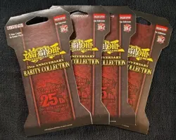 Yugioh 25th Anniversary Rarity Collection Sleeved Booster Lot (4) 1st Edition - Image 1
