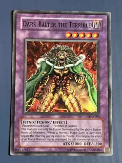 Yugioh Dark Balter the Terrible LOD-002 Super Rare Unlimited LP/MP - Image 1