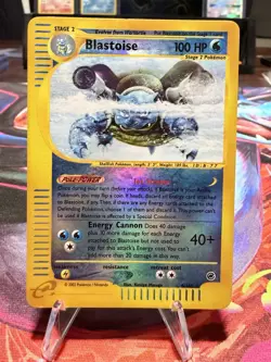 Pokemon Blastoise Expedition Base Set Reverse Holo Rare 004/165 2002 100HP Card - Image 1