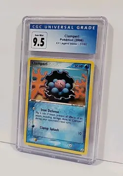 CGC 💎 Mint 9.5 Clamperl 51/92 Non Holo EX Legend Maker 2006 Pokemon Card Graded - Image 2
