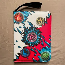 Pokemon TCG Card Holder 3 Ring Binder, 49 Sheets, 4 Cards Per Sheet, Zip Closure - Image 1