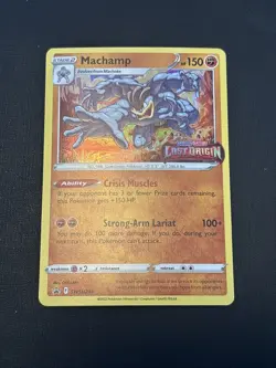 Pokemon TCG: SWSH 2 Card Lot- Machamp And Lucario Prerelease Stamped Promos - Image 2