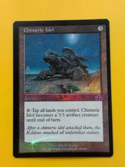 Chimeric Idol. Artifact MTG CARD OLD BORDER FOIL CARD. PROPHECY JUNE 2000. - Image 1