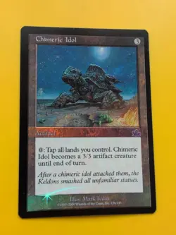Chimeric Idol. Artifact MTG CARD OLD BORDER FOIL CARD. PROPHECY JUNE 2000. - Image 2