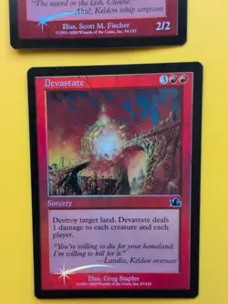 Devastate & Branded Brawlers MTG 2 OLD BORDER FOIL CARD. PROPHECY JUNE 2000. - Image 2