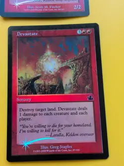Devastate & Branded Brawlers MTG 2 OLD BORDER FOIL CARD. PROPHECY JUNE 2000. - Image 3