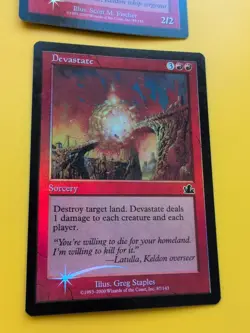 Devastate & Branded Brawlers MTG 2 OLD BORDER FOIL CARD. PROPHECY JUNE 2000. - Image 4