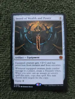 MTG Magic Sword Of Wealth And Power BIG 0026 M EN KARTE CARD Tcg - Image 1