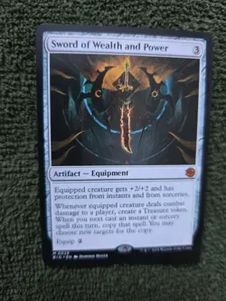 MTG Magic Sword Of Wealth And Power BIG 0026 M EN KARTE CARD Tcg - Image 2