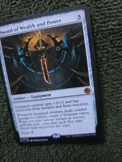 MTG Magic Sword Of Wealth And Power BIG 0026 M EN KARTE CARD Tcg - Image 3