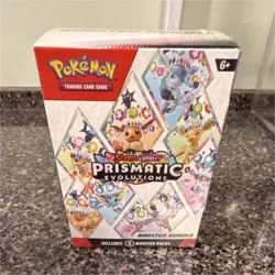 Pokemon Scarlet & Violet Prismatic Evolutions Booster Bundle 6 Packs Eevee - Image 1