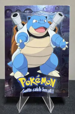 Topps Blastoise E9 Of 12 Holo Foil Pokemon Blue Logo - Image 1