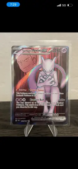 Pokemon TCG Team Rockets Mewtwo EX 213/182 Destined Rivals NM - Image 1