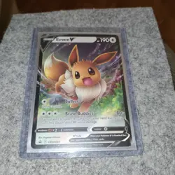 💥 Pokemon Eevee V SWSH: Sword & Shield Promo Holo SWSH065 HP190 TCG - Image 1