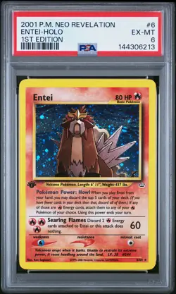 2001 POKEMON NEO REVELATION 1ST ED #6 ENTEI-HOLO PSA 6 - Image 1