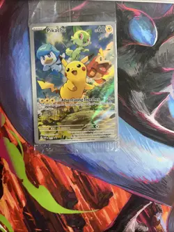 Pokemon TCG Pikachu SVP 027 Paldea Evolved ETB Black Star Promo (SEALED) - Image 1