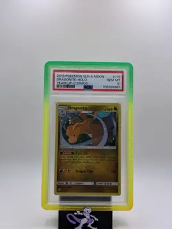 2019 Pokemon S&M Team Up Cosmos Holo Dragonite #119 Psa 10 HOLO BLEED SWIRL - Image 3