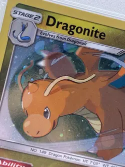 2019 Pokemon S&M Team Up Cosmos Holo Dragonite #119 Psa 10 HOLO BLEED SWIRL - Image 4