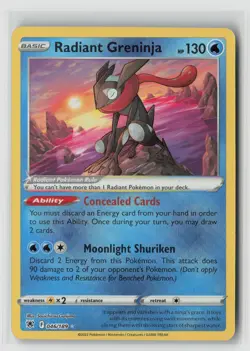 RADIANT GRENINJA 046/189 ASTRAL RADIANCE POKEMON TCG NM - Image 1