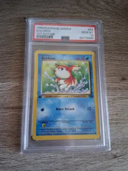 Pokemon 1999 Jungle 1st Edition Goldeen 53/64 PSA 10 GEM MINT - Image 1