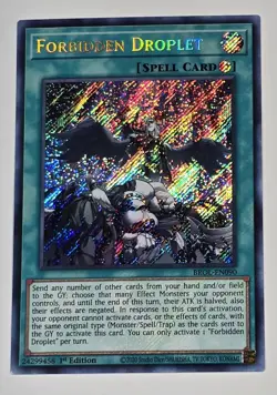 Forbidden Droplet BROL-EN090 1st Edition Secret Rare Yugioh TCG NM/M - Image 1